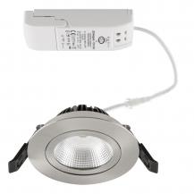 EVN PS54101340 COB LED Deckeneinbauleuchte Edelstahl 10W 4000K schwenkbar• Einbaudurchmesser: 85 mm