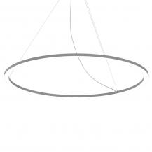 Siteco LED Pendelleuchte Silica 21 Ring-D, Ringunterseite leuchtend, DALI 2, weißaluminium (RAL 9006) 10840lm 125W