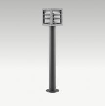 EVN WLG75101502 LED Wegeleuchte 10W 3000K 528lm Anthrazit Aluminium IP65 IK06 Pollerleuchte 755mm 330°