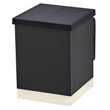 OSRAM LED Solar Wandleuchte Endura Style Solar Wall Quadro - indirekte Beleuchtung, wiederaufladbarer Akku, IP44, warmweiße Lichtfarbe