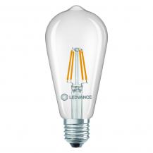 Ledvance E27 LED Kolbenlampe Filament Classic Edison klar 3,4W wie 40W 2700K warmweißes Licht