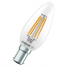 OSRAM B15d LED Glühbirne Star Classic B 40 Filament 3.4W wie 40W neutralweiß Bajonettfassung