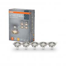OSRAM 5er Set Spotlight  LED Einbauleuchten Brushed Nickel warmweiße GU10 LED´s