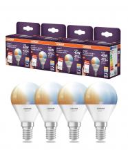 4er Set OSRAM SMART+ LED Tropfenlampe E14 Zigbee DIMM 4,9W wie 40W Tunable white