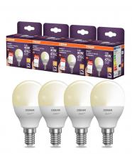 4er Set OSRAM SMART+ LED Tropfenlampe E14 Zigbee DIMM 4,9W wie 40W 2700K warmweißes Licht