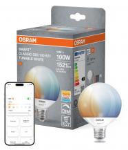 OSRAM E27 SMART+ MATTER Globe 95 LED-Lampe Tunable White 14W wie 100W dimmbar - kompatibel mit Alexa, Google Home, Matter über WiFi