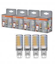 4er Set OSRAM G9 SMART+ Matter LED PIN dimmbar 3,5W wie 30W 2700-6500K Tunable White - steuerbar per App & Sprache, kompatibel mit Alexa, Google, Apple, WiFi