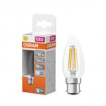 OSRAM LED Glühbirne B22d Star Classic B 40 Filament 3,4W wie 40W neutralweiß Bajonettfassung