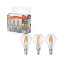 3er Pack Osram E14  BASE LED Leuchtmittel Filament 5,9W wie 60W Warmweiße Wohnungsbeleuchtung