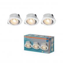 3er Set OSRAM LED Spot Recess CCT IP44 Adjustable 4,9W CCT 36° Weiß Einbaustrahler - Einbaudurchmesser 68mm, Einbautiefe 80mm