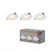3er Set OSRAM Spot Set Recess 4,9W 827 120° Weiß LED Einbaustrahler - Einbaudurchmesser 68mm, Einbautiefe 40mm
