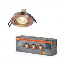 3er Set OSRAM GU10 6W LED Spot Set Recess Click Dim 3er Set Red Brass 2700K IP20 Einbaustrahler -  Einbaudurchmesser 68mm, Einbautiefe 100mm