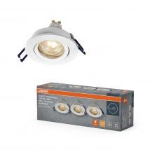 3er Set OSRAM GU10 3,7W LED Spot Set Recess Click Dim Weiß 2700K IP20 Einbaustrahler -  Einbaudurchmesser 68mm, Einbautiefe 100mm