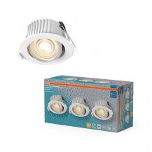 3er Set OSRAM LED Spot Recess DIM IP44 Adjustable 4,9W 2700K 36° Weiß Einbaustrahler dimmbar- Einbaudurchmesser 68mm, Einbautiefe 80mm
