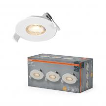3er Set OSRAM Spot Set Recess 4,9W 827 36° Weiß LED Einbaustrahler - Einbaudurchmesser 68mm, Einbautiefe 40mm