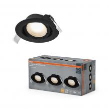 OSRAM LED Spot Set Recess DIM 4,9W 827 120° Schwarz Einbaustrahler - Einbaudurchmesser 75mm, Einbautiefe 40mm