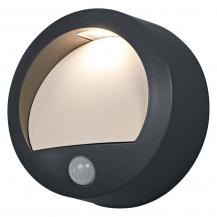 OSRAM ENDURA Style USB Wall Step Round Sensor IP44 Dark Grey Akku