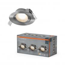 3er Set OSRAM LED Spot Set Recess CCT Adjustable 4,9W CCT 120° Satin Nickel Einbaustrahler - Einbaudurchmesser 75mm, Einbautiefe 40mm