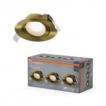 3er Set OSRAM LED Spot Set Recess CCT Adjustable 4,9W CCT 120° Green Brass Einbaustrahler - Einbaudurchmesser 75mm, Einbautiefe 40mm