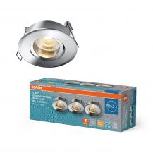 3er Set OSRAM LED Spot Recess GU10 IP65 Press 4.5W 827 Chrome Einbaustrahler IP65 - Einbaudurchmesser 68mm, Einbautiefe 115mm