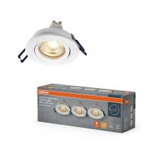 3er Set OSRAM GU10 4,5W LED Spot Set Recess Click Weiß 2700K IP20 Einbaustrahler -  Einbaudurchmesser 68mm, Einbautiefe 100mm