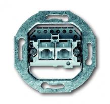 Busch-Jaeger 0214 UAE-Anschlussdose mit Schrägauslass 2 parallel geschaltete Steckbuchsen 2x8 (8)-polig