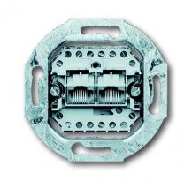 Busch-Jaeger 0215 UAE-Anschlussdose mit Schrägauslass 2 Steckbuchsen 8/8-polig