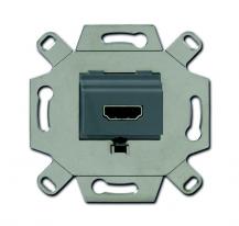 Busch-Jaeger 0261/33 HDMI-Anschlussdose mit Schraubklemmen und Zugentlastung