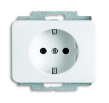 Busch-Jaeger alpha SCHUKO Steckdosen-Einsatz studioweiß hochglanz 16 A 250 V  20 EUC-24G