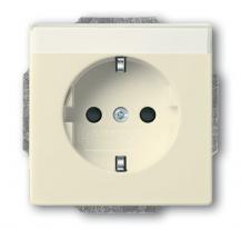 Busch-Jaeger 20 EUCNB-82 SCHUKO® Steckdosen-Einsatz mit Beschriftungsfeld/erh. Berührungsschutz