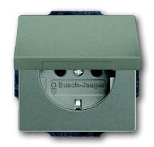 Busch-Jaeger 20 EUK-803 SCHUKO® Steckdosen-Einsatz mit Klappdeckel