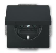 Busch-Jaeger 20 EUKB-885 SCHUKO® Steckdosen-Einsatz mit Klappdeckel und int. erh. Berührungsschutz