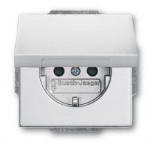 Busch-Jaeger 20 EUKBR-83 SCHUKO® Steckdosen-Einsatz mit Klappdeckel und int. erh. Berührungsschutz