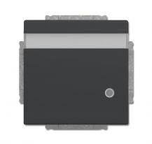 Busch-Jaeger 20 EUKNBL-81 SCHUKO® Steckdosen-Einsatz mit Klappdeckel Beschriftungsfeld und LED Kontrolllicht