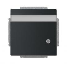 Busch-Jaeger 20 EUKNBL-885 SCHUKO® Steckdosen-Einsatz mit Klappdeckel Beschriftungsfeld und LED Kontrolllicht