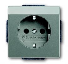 Busch-Jaeger 20 EUN-803 SCHUKO® Steckdosen-Einsatz mit Beschriftungsfeld