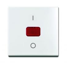 Busch-Jaeger 2544-914 Wippe mit roter Kalotte mit Aufdruck anschraubbar (Halteelement)