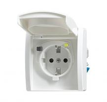 Busch-Jaeger 3120 EUGB-44 FI-SCHUKOMAT SCHUKO® Steckdose mit Fehlerstrom-Schutzschalter