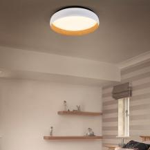 Osram Orbis Livia Deckenleuchte 520MM 36W Click DIM in Wood-Decor-Weiß - Dimmen in drei Stufen durch wiederholtes Schalten