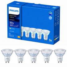 5er-Set Philips MASTER Value LEDspot GU10 3,7W wie 50W 2700K Warmweiß 355lm 36° CRI 90 dimmbar