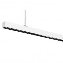 Siteco Silica 21 Hängeleuchte direkt/indirekt symmetrisch eng strahlend, ELDACON® L, Darklight-Reflektor, schwarz, Lichtfarbe 840, UGR ≤ 19, DALI 2, verkehrsweiß (RAL 9016)