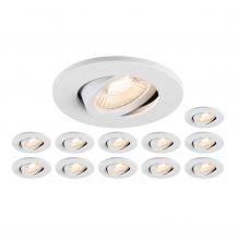 SLV 1007274 Set bestehend aus 12x 1007090 UNIVERSAL DOWNLIGHT MOVE PHASE IP20 38° und 1007092 UNIVERSAL DOWNLIGHT cover IP20 weiß rund