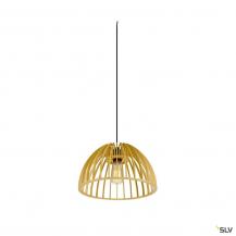 SLV 1008045 WUD, Pendelleuchte, E27, half round, offenes Kabelende, 1 x max. 60 W, schwarz