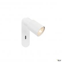 SLV 1008298 PURI 2.0 Tube, Wand- und Deckenaufbauleuchte, Schalter, rechteckig, 1x max. 6 W GU10, weiß