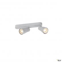 SLV 1008319 PURI 2.0 Dome, Wand- und Deckenaufbauleuchte, asymmetrisch, 2 x max. 6 W GU10, grau