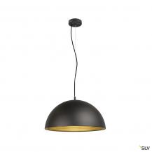 SLV 1008537 FORCHINI M 50, Pendelleuchte, E27, Pendellänge 150 cm, 1x max. 40 W, matt schwarz / matt gold