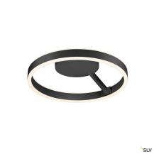 SLV 1008553 ONE, Wand- und Deckenaufbauleuchte, rund, 2700/3000 K, 14 W, DALI, Touch, 130°, schwarz