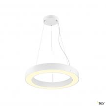 SLV 1008592 MEDO® RING 60, Pendelleuchte, Pendellänge 300 cm, 3000/4000 K, 110°, PHASE, weiß