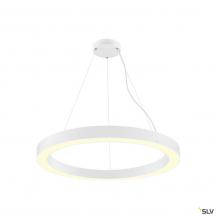 SLV 1008594 MEDO® RING 90, Pendelleuchte, Pendellänge 300 cm, 3000/4000 K, 110°, DALI, Touch, weiß